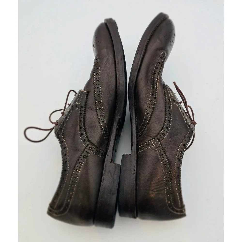 Paul Smith Wingtip Oxford Dress Shoes Men's 9 Brown Leather‎ Hand Crafted Italy